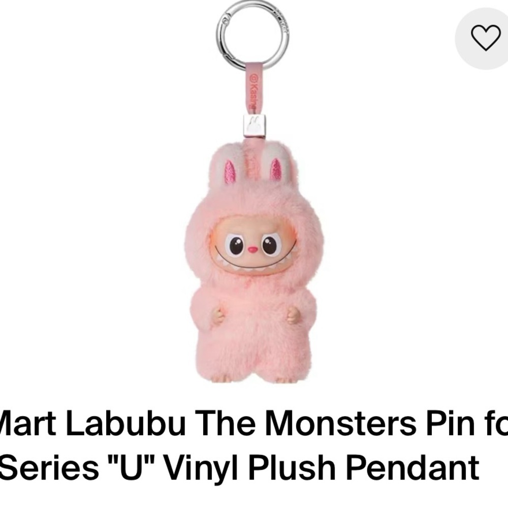 Pop Mart Labubu The Monsters Pin for love  Plush Pendant
